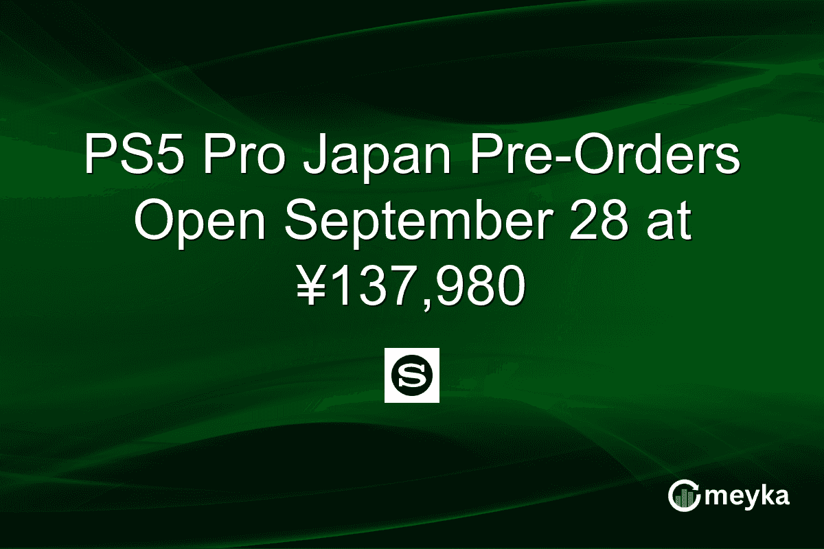 PS5 Pro Japan Pre-Orders Open September 28 at ¥137,980